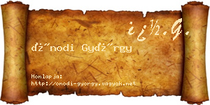 Ónodi György névjegykártya