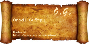 Ónodi György névjegykártya